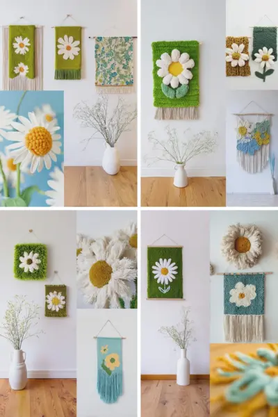 10 Delightful Free Patterns for Crochet Daisy Wall Hangings